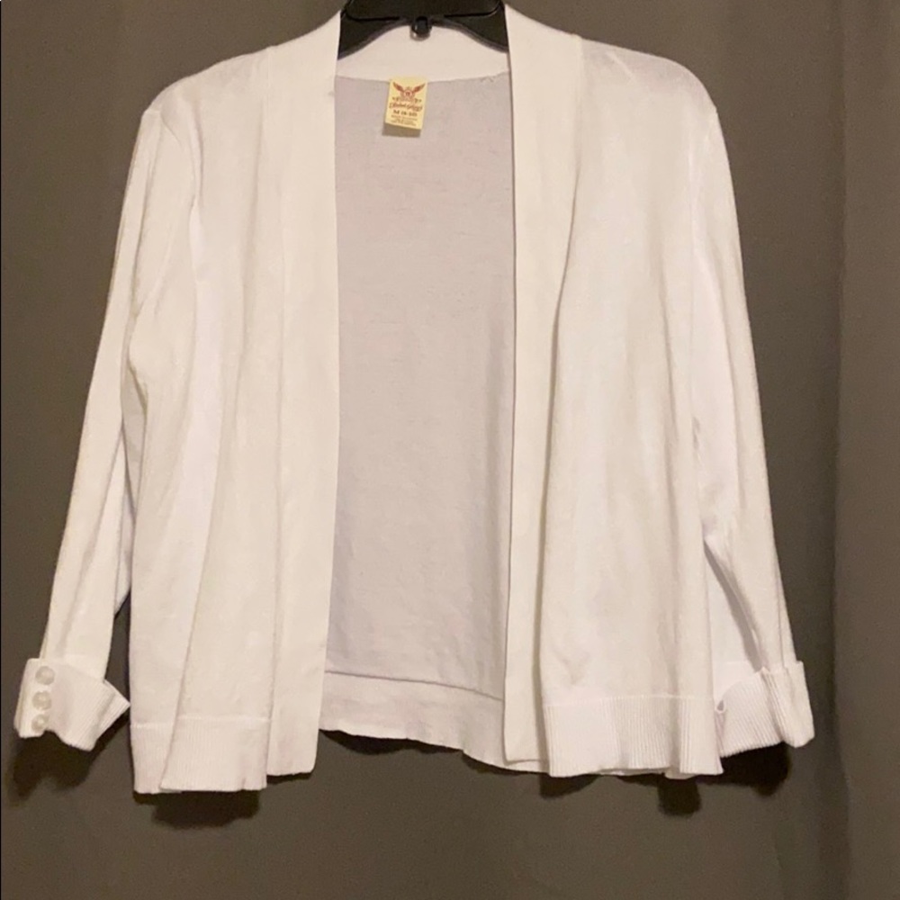 White cardigan